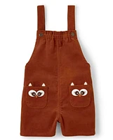 Girls Owl Corduroy Romper - Autumn Harvest