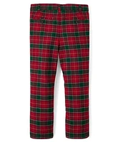 Boys Plaid Dress Pants - Holiday Traditions