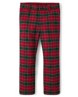 Boys Plaid Dress Pants - Holiday Traditions