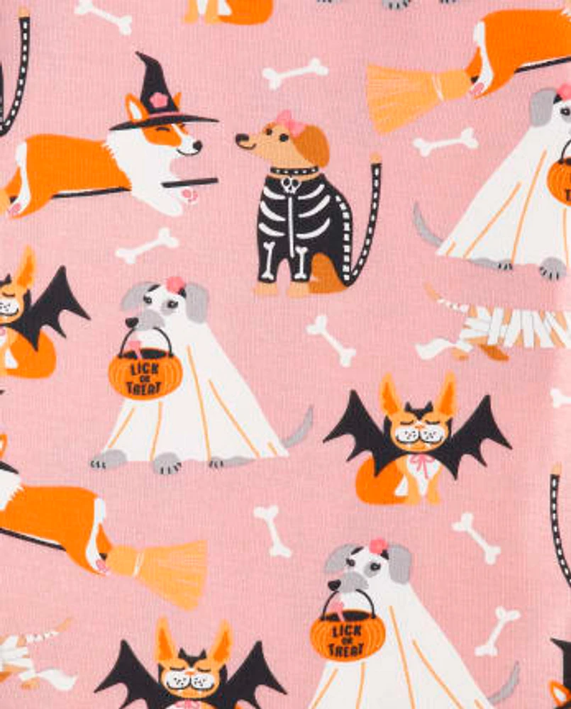 Girls Halloween Dog Snug Fit Cotton Pajamas - Gymmies