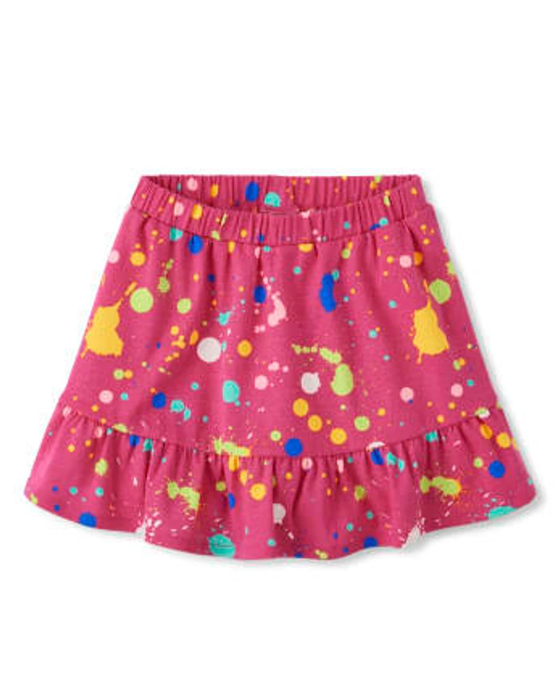 Girls Paint Splatter Skort - Future Artist