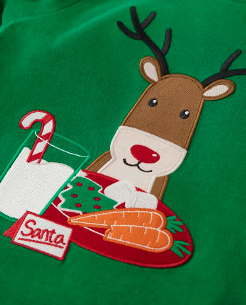 Boys Embroidered Reindeer Layered Top - Holiday Express