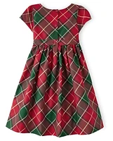 Girls Matching Family Plaid Dress - Holiday Traditions