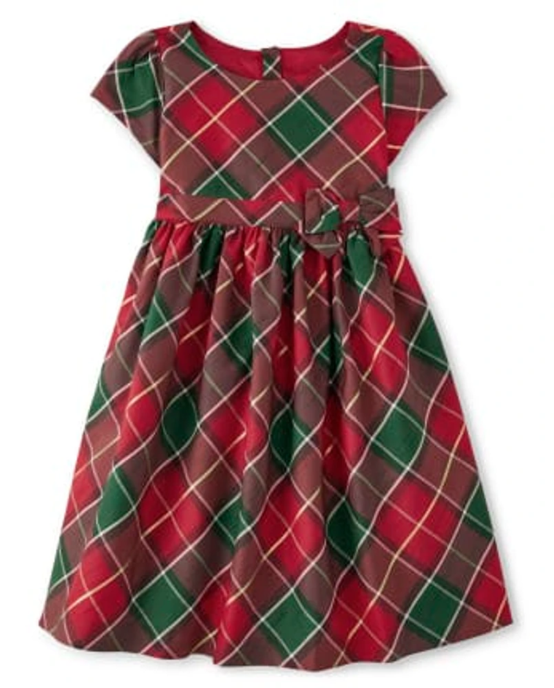 Girls Matching Family Plaid Dress - Holiday Traditions