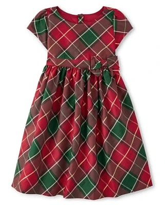 Girls Matching Family Plaid Dress - Holiday Traditions