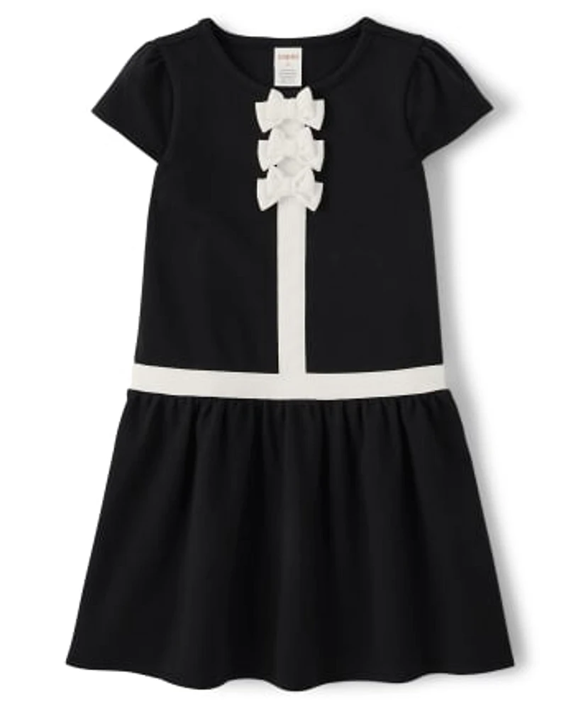 Girls Bow Ponte Dress - Perfect Present