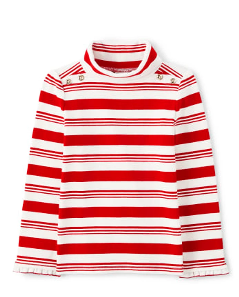 Girls Striped Turtleneck - Holiday Express