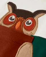 Boys Embroidered Owl Top - Autumn Harvest