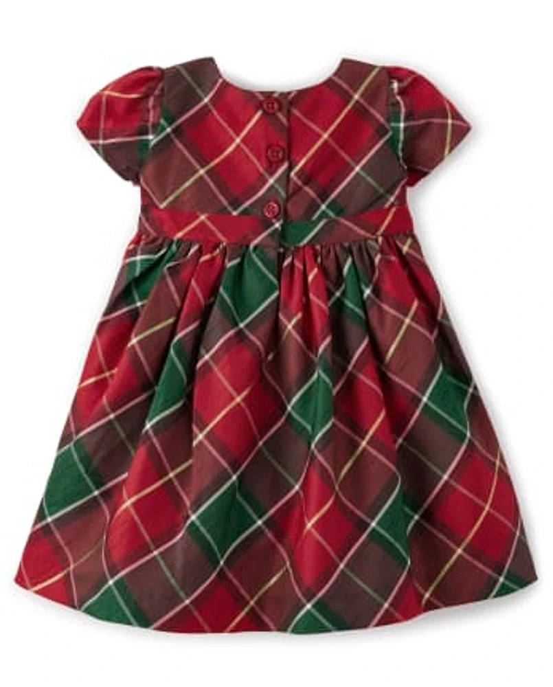 Baby Girls Matching Family Plaid Dress - Holiday Traditions