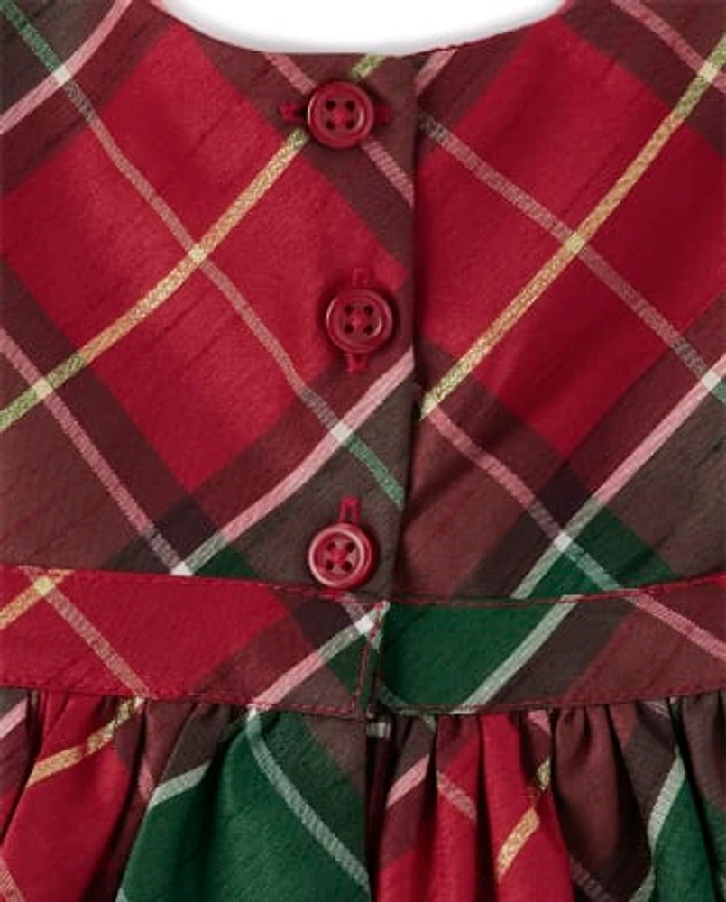 Baby Girls Matching Family Plaid Dress - Holiday Traditions