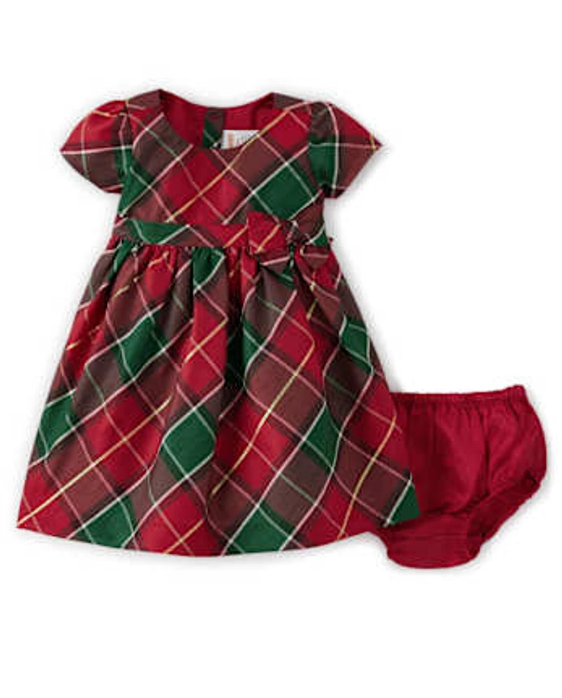 Baby Girls Matching Family Plaid Dress - Holiday Traditions