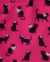 Girls Cat Leggings - Purrrfect Pink