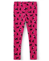 Girls Cat Leggings - Purrrfect Pink