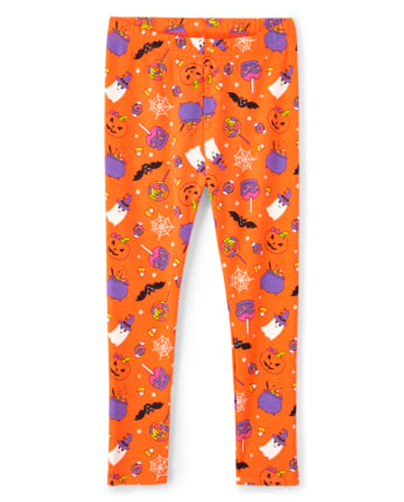 Girls Halloween Leggings - Trick or Treat