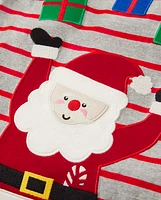 Boys Striped Santa Top - Holiday Express