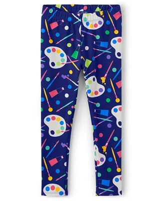 Girls Paint Supplies Leggings - Future Artist