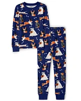 Boys Halloween Dog Snug Fit Cotton Pajamas - Gymmies