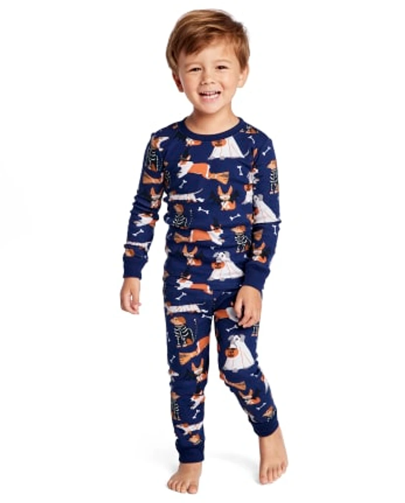 Boys Halloween Dog Snug Fit Cotton Pajamas - Gymmies