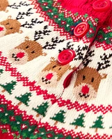 Baby Reindeer Fairisle Sweater Romper - Holiday Express