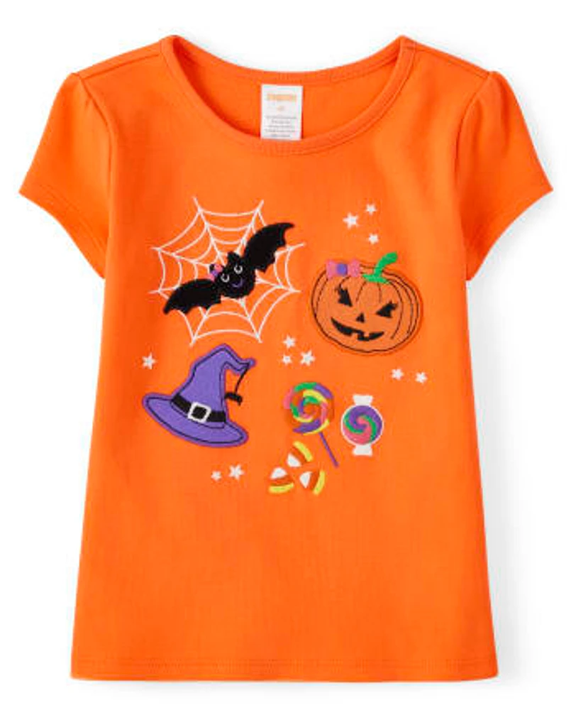 Haut brodé Halloween pour fille - Trick or Treat