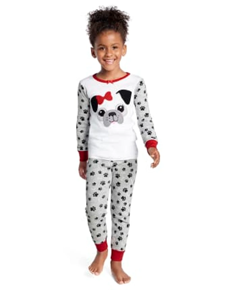 Girls Pug Snug Fit Cotton Pajamas - Gymmies