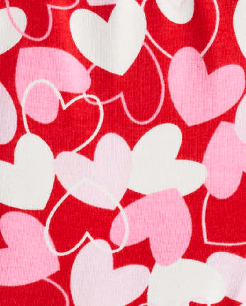 Girls Heart Leggings - Valentine Cutie