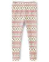 Girls Gingerbread Fairisle Leggings - House