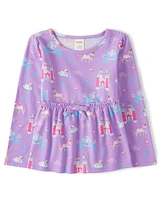 Haut Babydoll Castle Fille - Princesse licorne