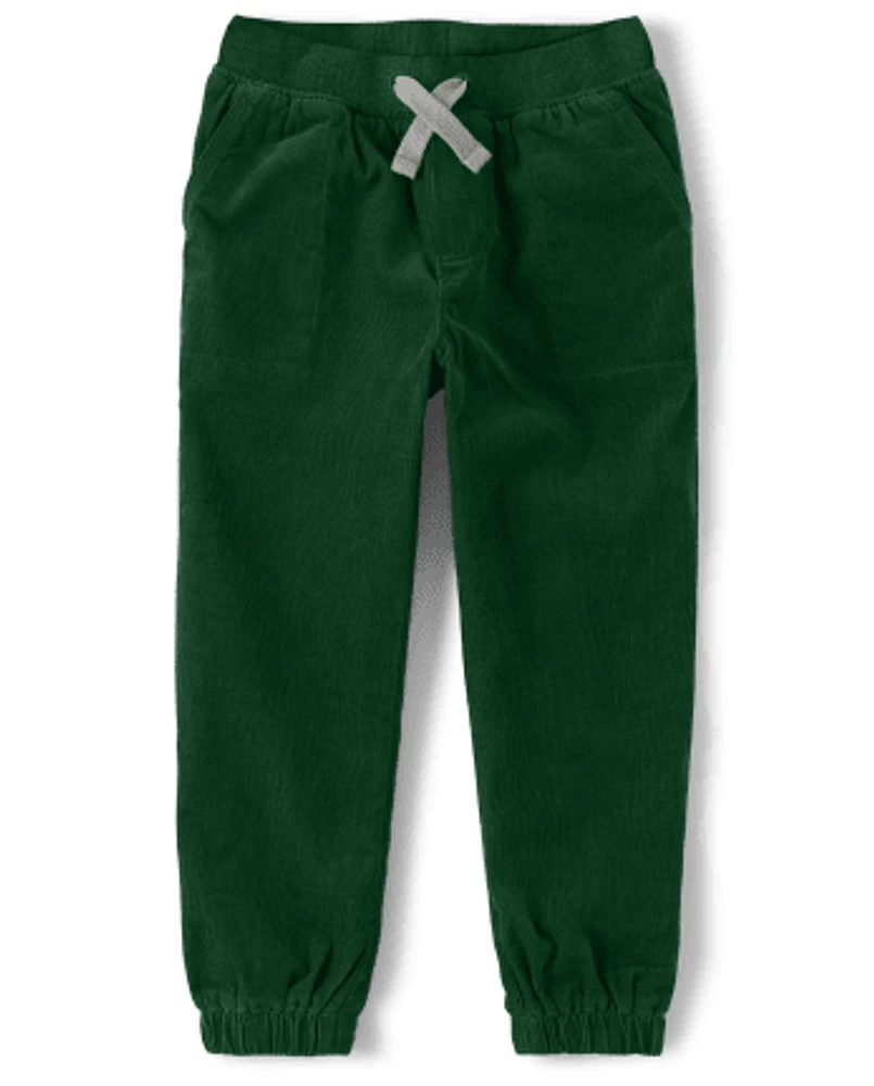 Boys Corduroy Pull On Pants - Gingerbread House