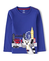 Boys Embroidered Lemur Top - London Calling