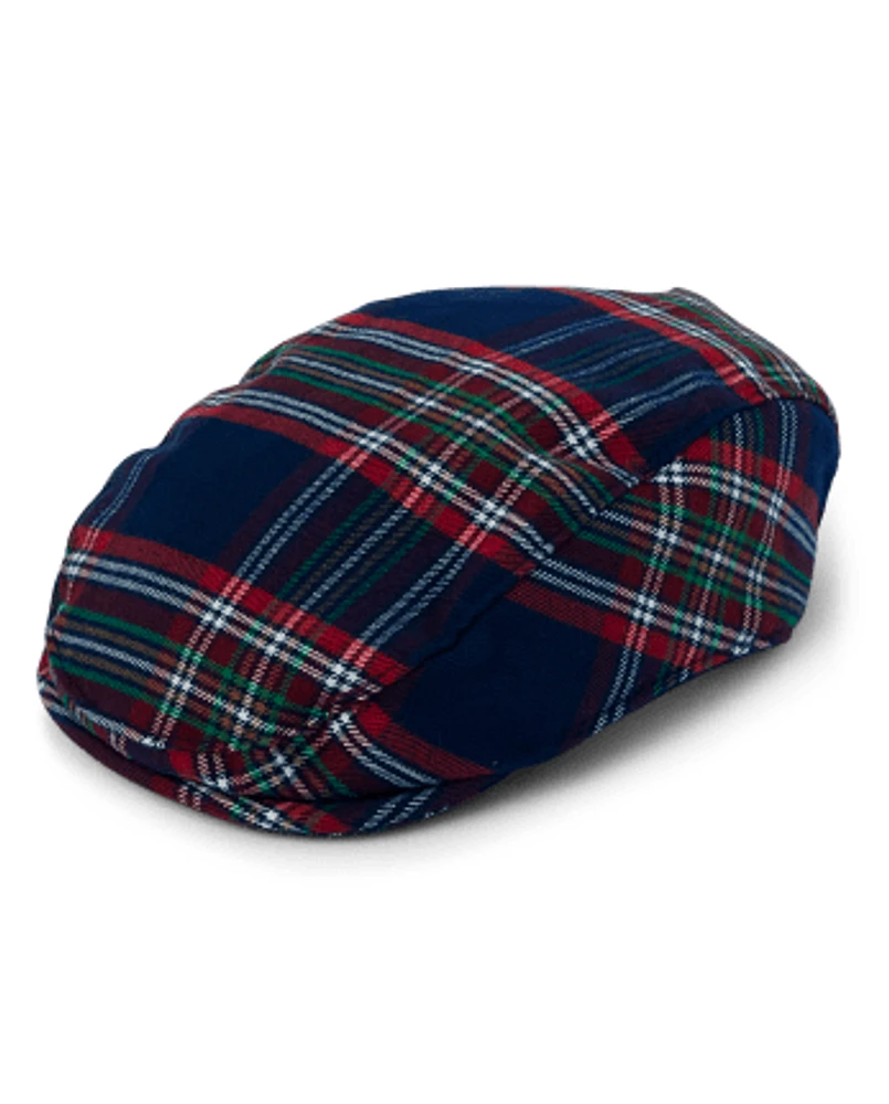 Baby Boys Plaid Newsboy Hat - Family Celebrations