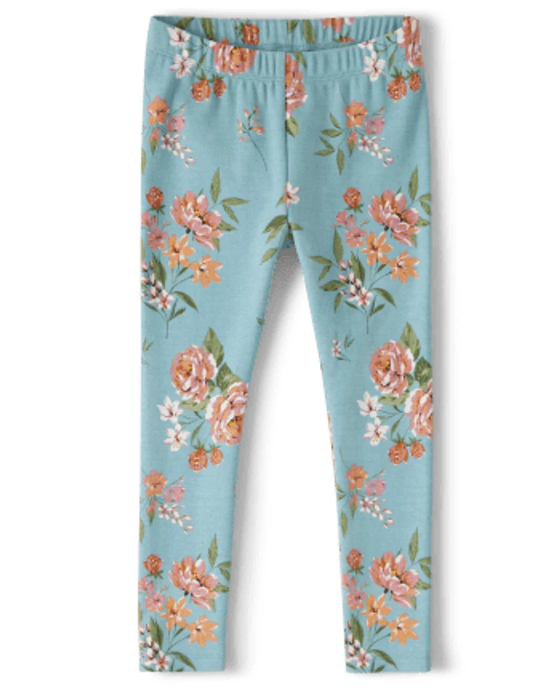 Girls Floral Leggings - Little Rocky Mountain