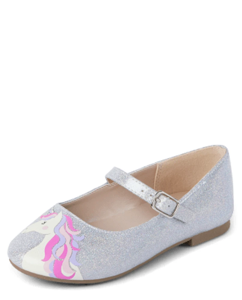 Girls Unicorn Ballet Flats - Princess