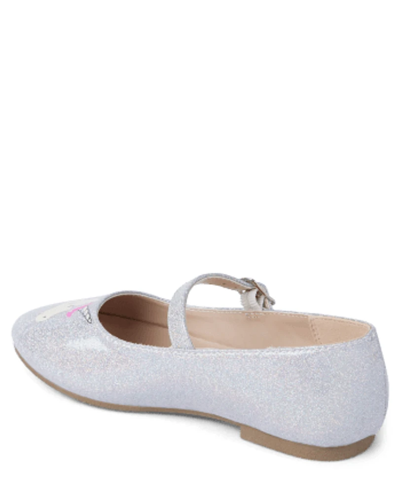 Girls Unicorn Ballet Flats - Princess