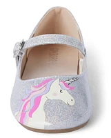 Girls Unicorn Ballet Flats - Princess