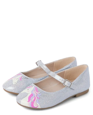 Girls Unicorn Ballet Flats - Princess