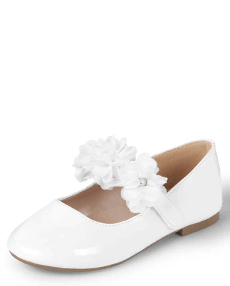 Girls Floral Ballet Flats - All Dressed Up