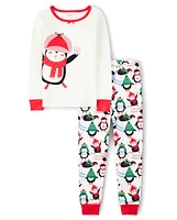 Girls Penguin Snug Fit Cotton Pajamas - Gymmies