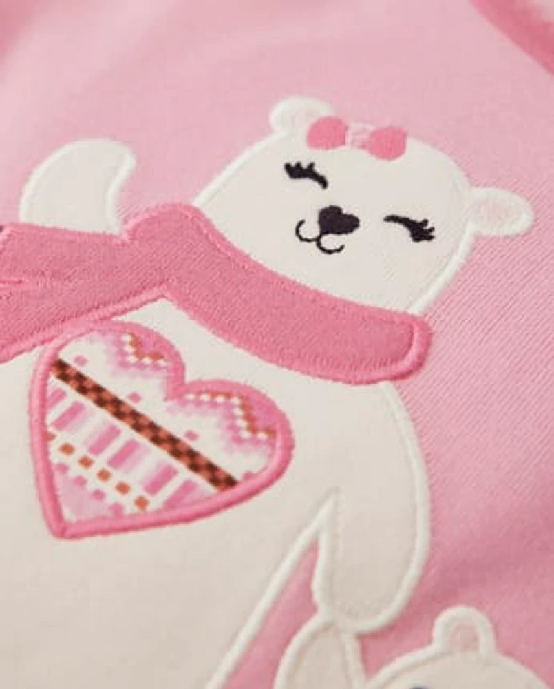 Girls Polar Bear Snug Fit Cotton Pajamas - Gymmies