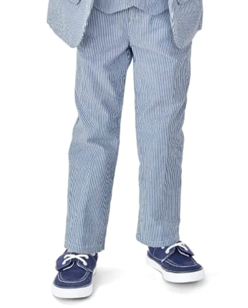 Boys Seersucker Dress Pants - All Dressed Up