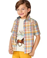 Boys Famille assortie à carreaux Snap Front Shirt - Country Trail