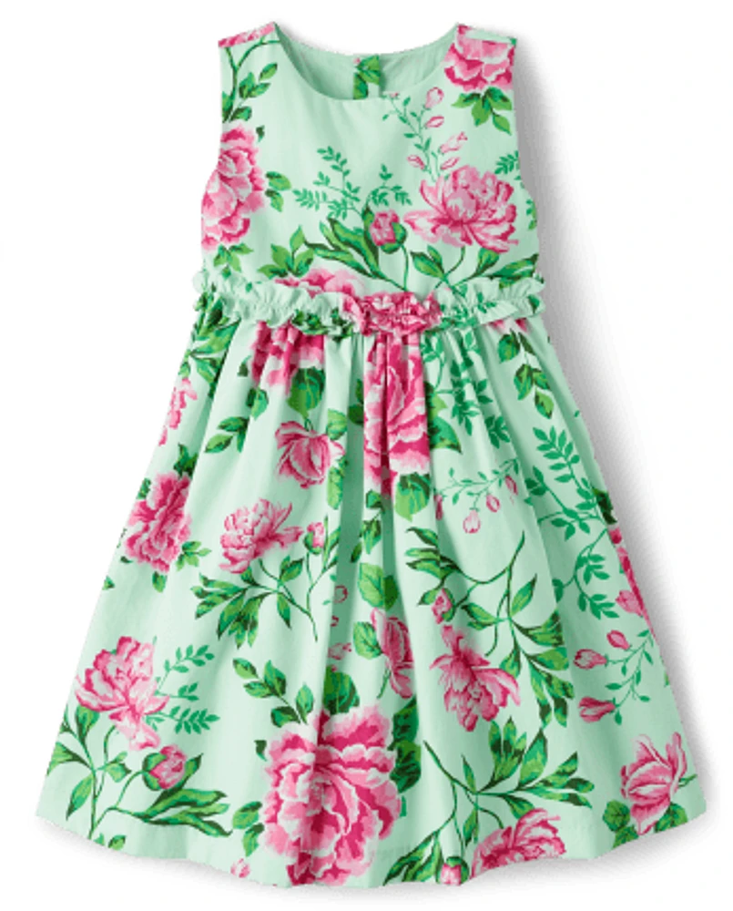 Girls Mommy And Me Floral Dress - Time for Tea