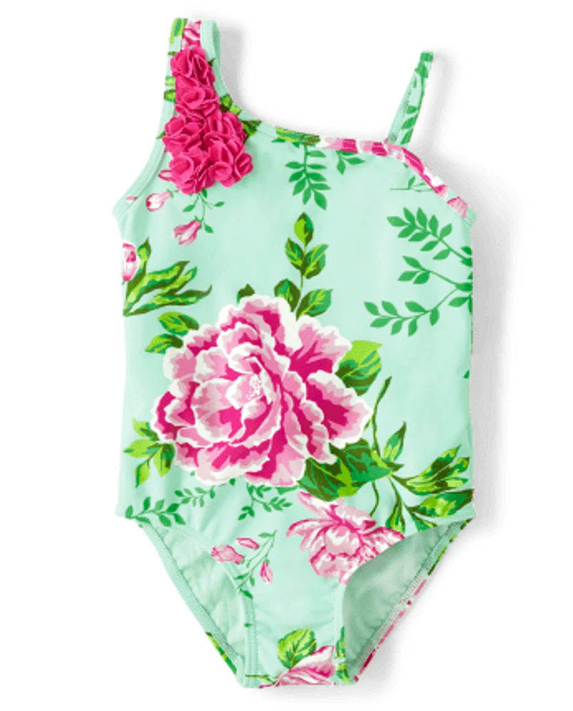 Girls Floral One Piece Swimsuit - Splish-Splash