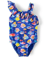 Maillot de bain une pièce à volants Fille Fish - Splish-Splash