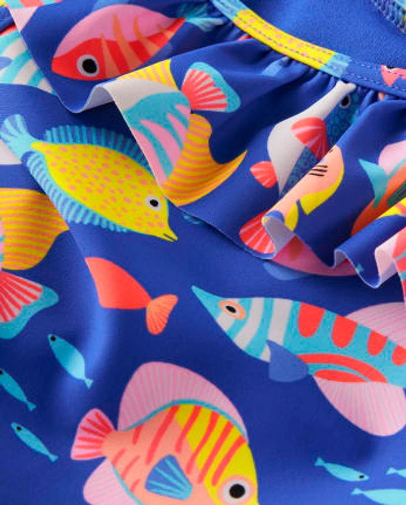 Maillot de bain une pièce à volants Fille Fish - Splish-Splash