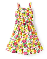 Girls Fruit Ruffle Dress - Festive