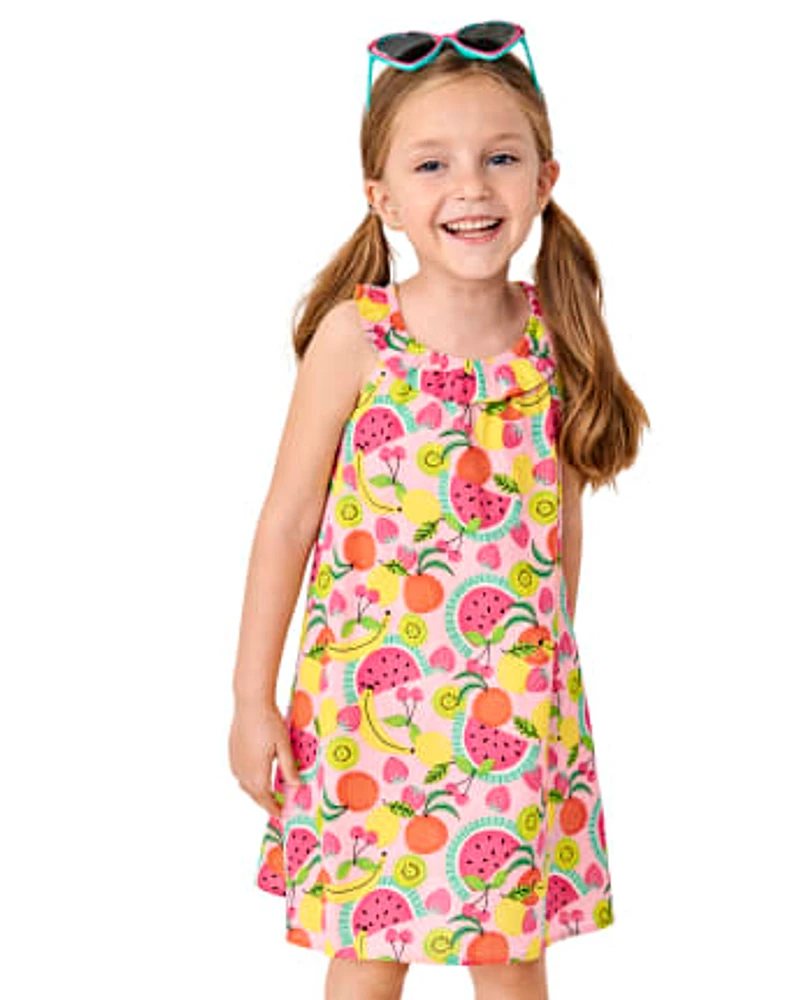 Girls Fruit Ruffle Cover-Up - Splish-Splash