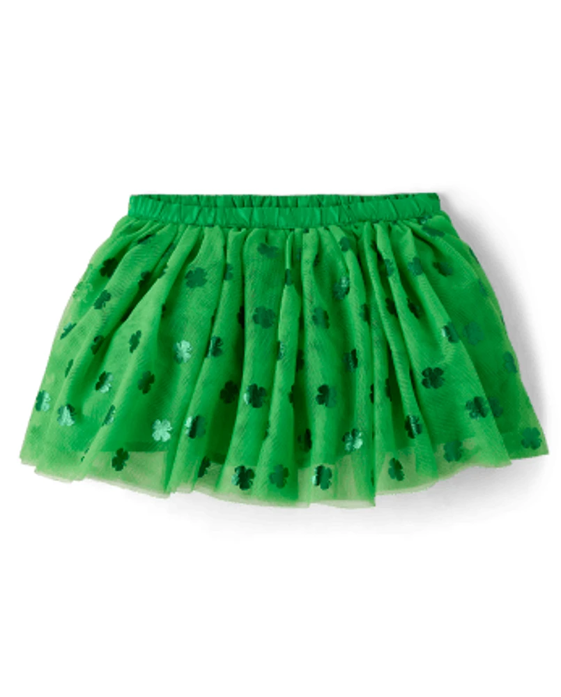 Girls Shamrock Tutu Skirt - Little Leprechaun