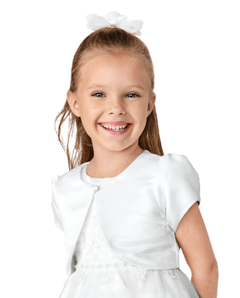 Girls Satin Bolero Jacket - Special Occasions