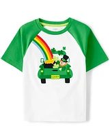 Boys Embroidered St. Patrick's Day Top - Little Leprechaun